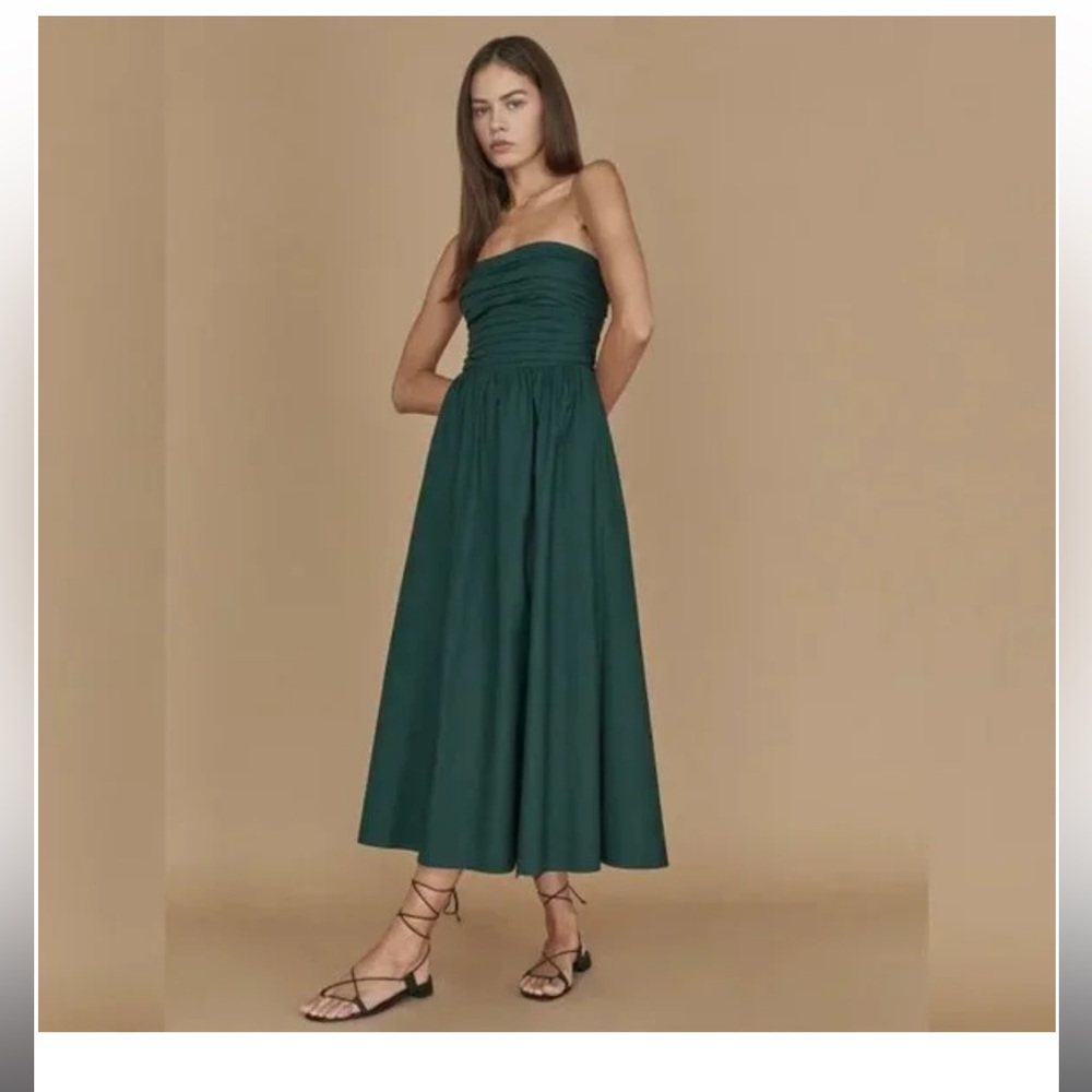 Reformation Lissa Dress Forest Green Size 8